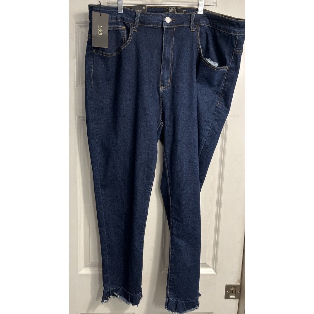 Lucky & Blessed High Rise Ankle Skinny Jeans Women's Size 22 Fringe 26" Inseam